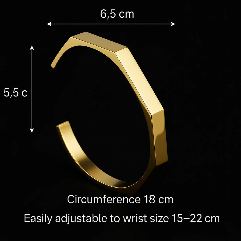 Titan Hex Stainless Steel Bracelet – Bold & Modern Design