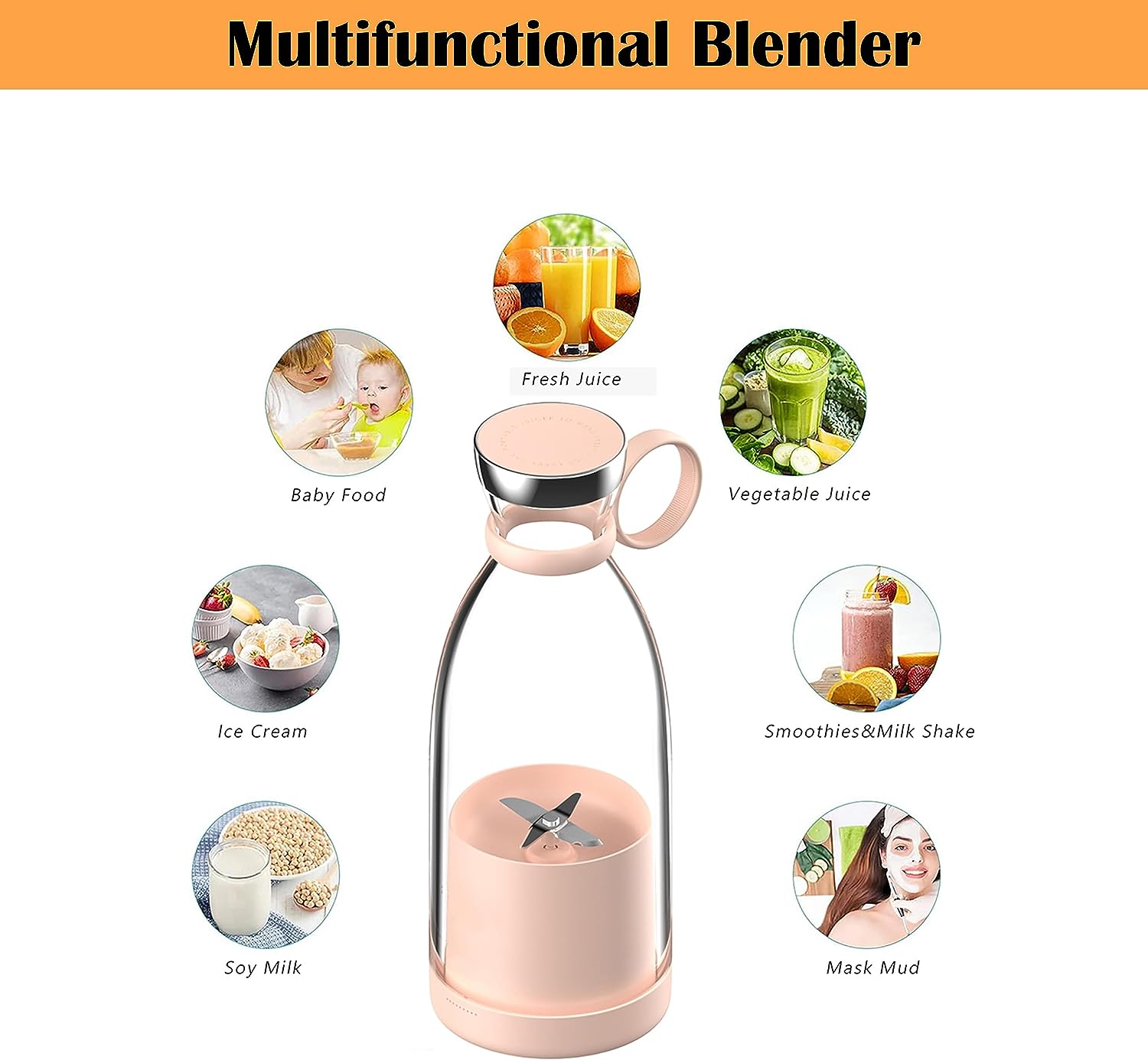 🎁Ramadan Promotion Save 50%- Portable Blender, USB Rechargeable Mini Juicer