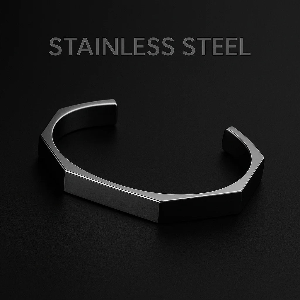 Hexa Stainless Steel Bracelet – Bold & Modern Design