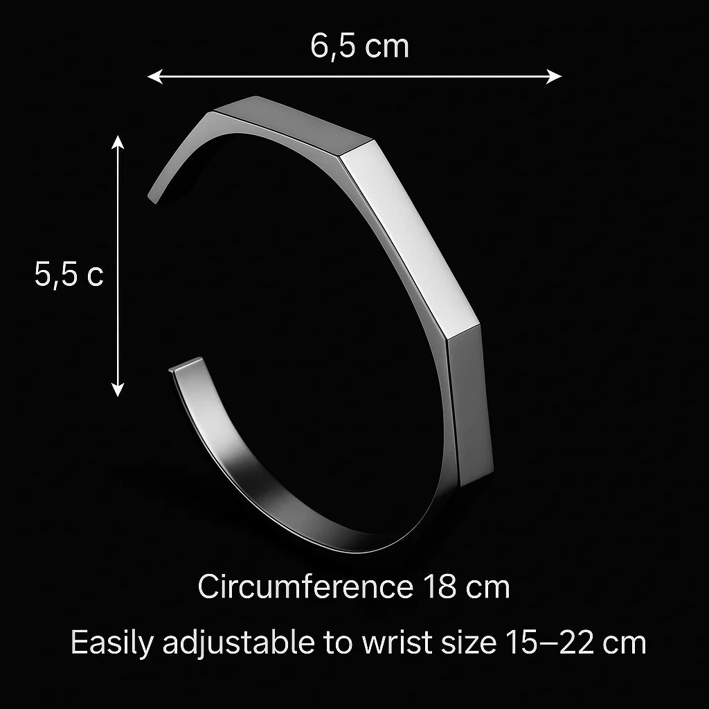 Hexa Stainless Steel Bracelet – Bold & Modern Design