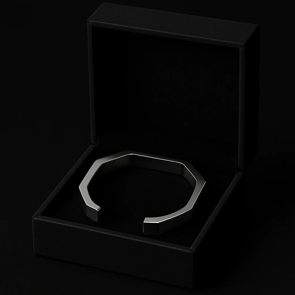 Titan Hex Stainless Steel Bracelet – Bold & Modern Design